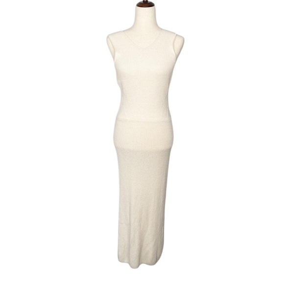 A.L.C. Caleb Cross Back Ivory Knit Midi Dress Size XS NWT - Picture 6 of 14